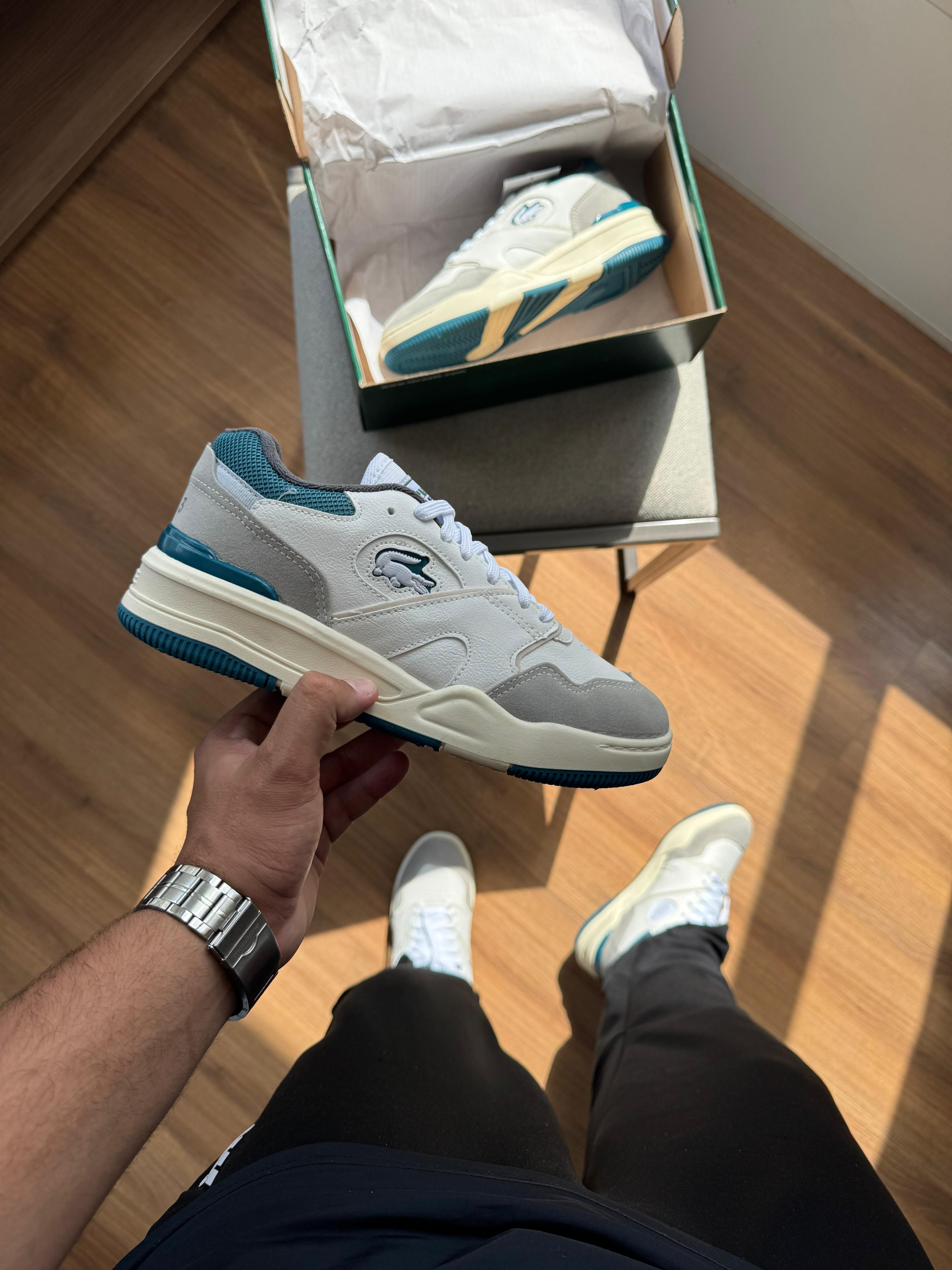 Lacoste Tenning 1933 - Branco/Cinza/Verde