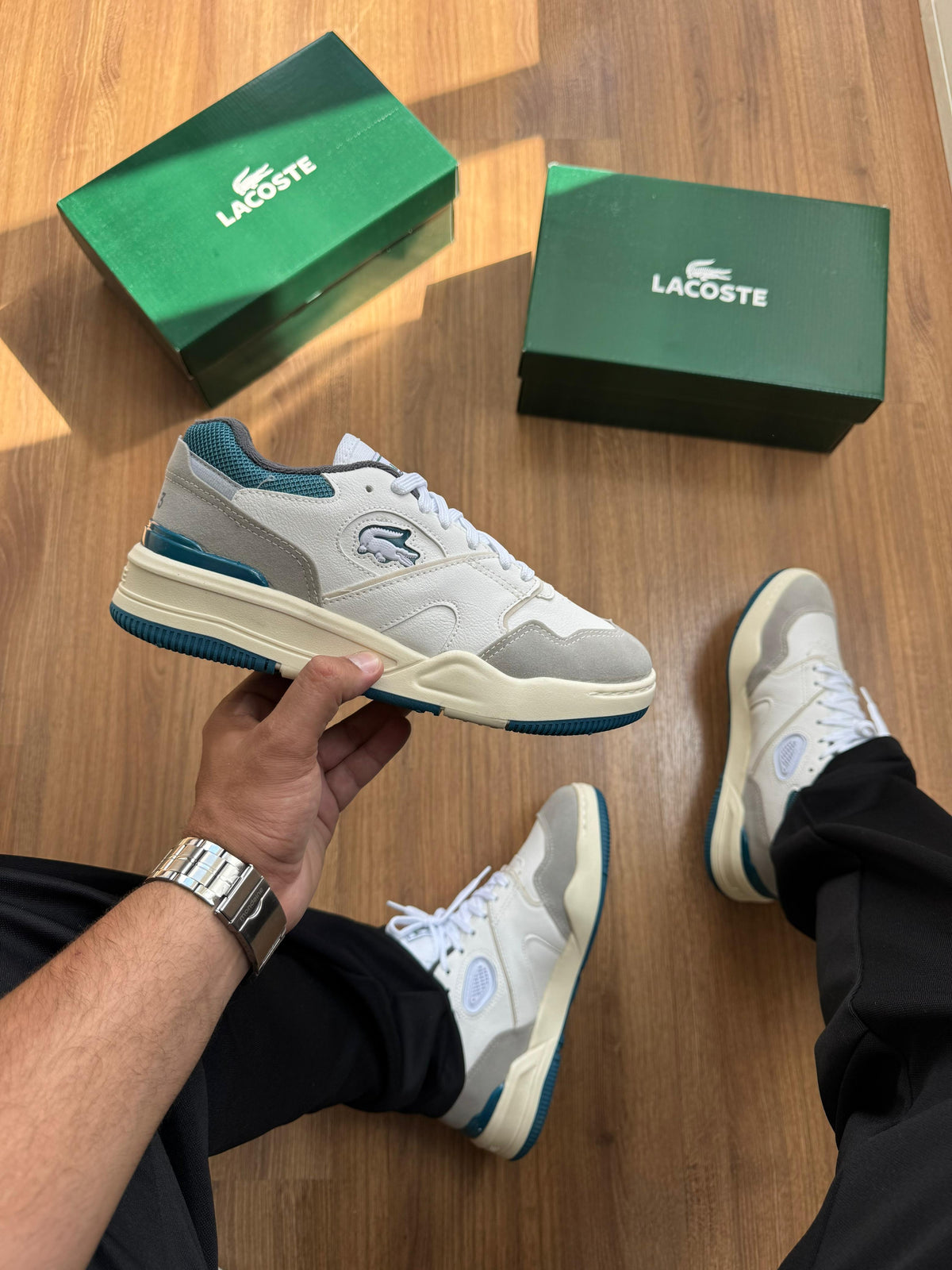 Lacoste Tenning 1933 - Branco/Cinza/Verde