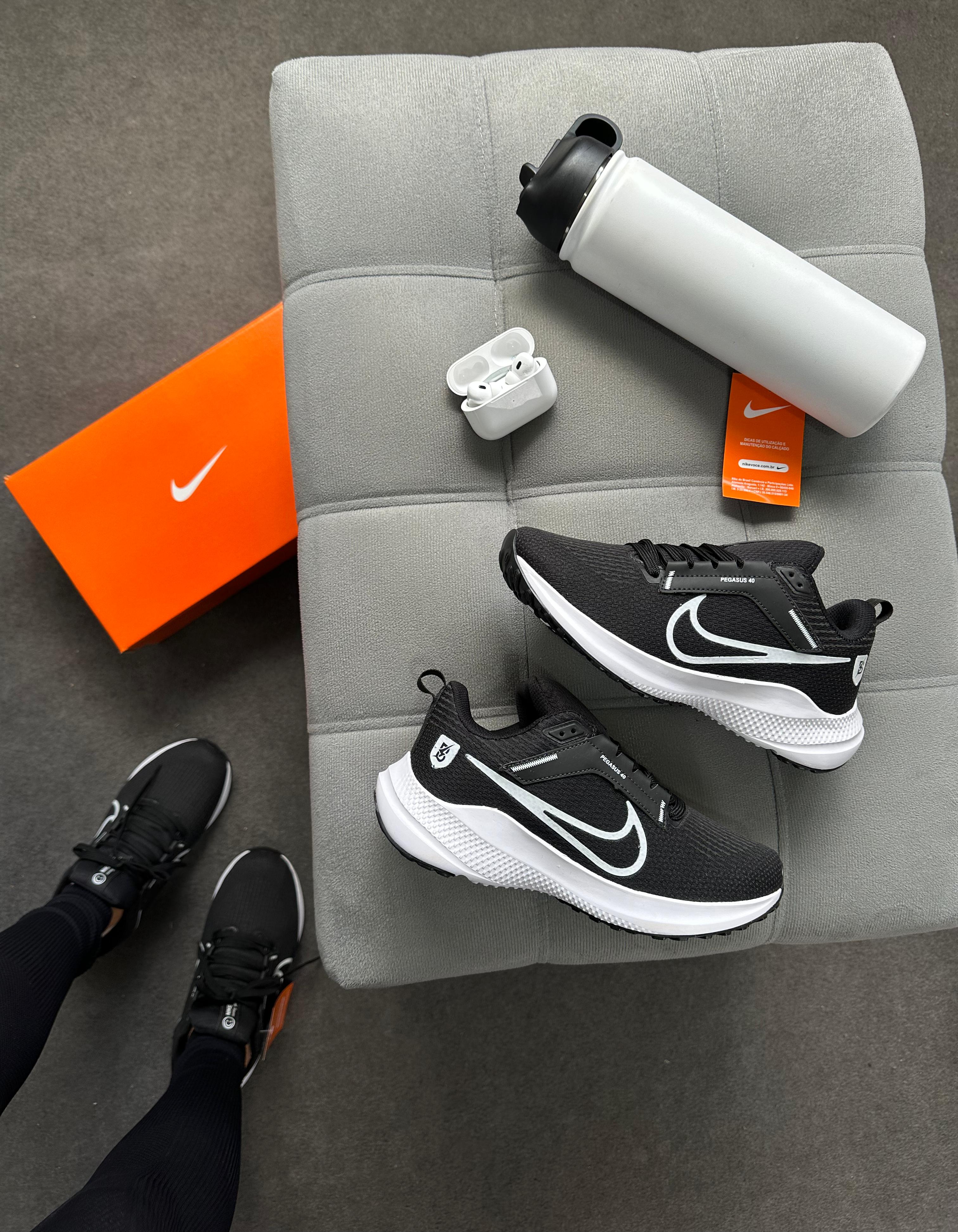 Nike Pegasus 40 EVA - Preto/Branco