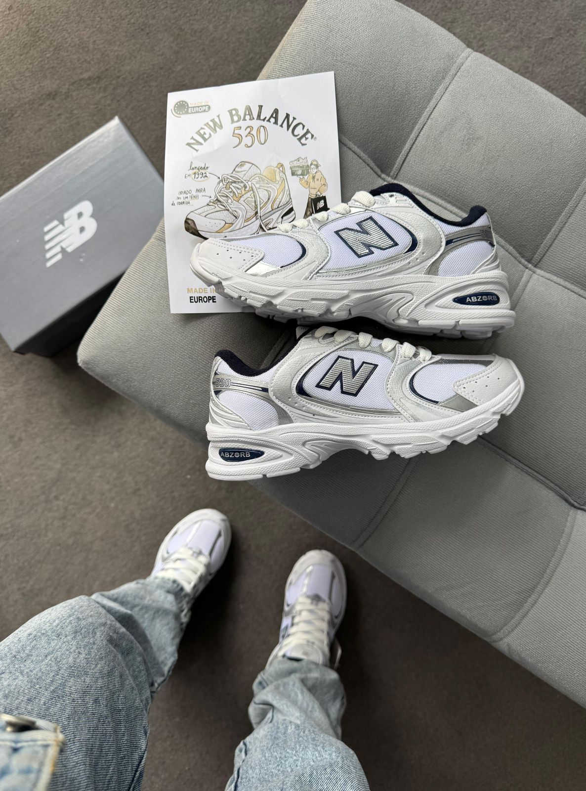 New Balance 530 - Branco/Marinho