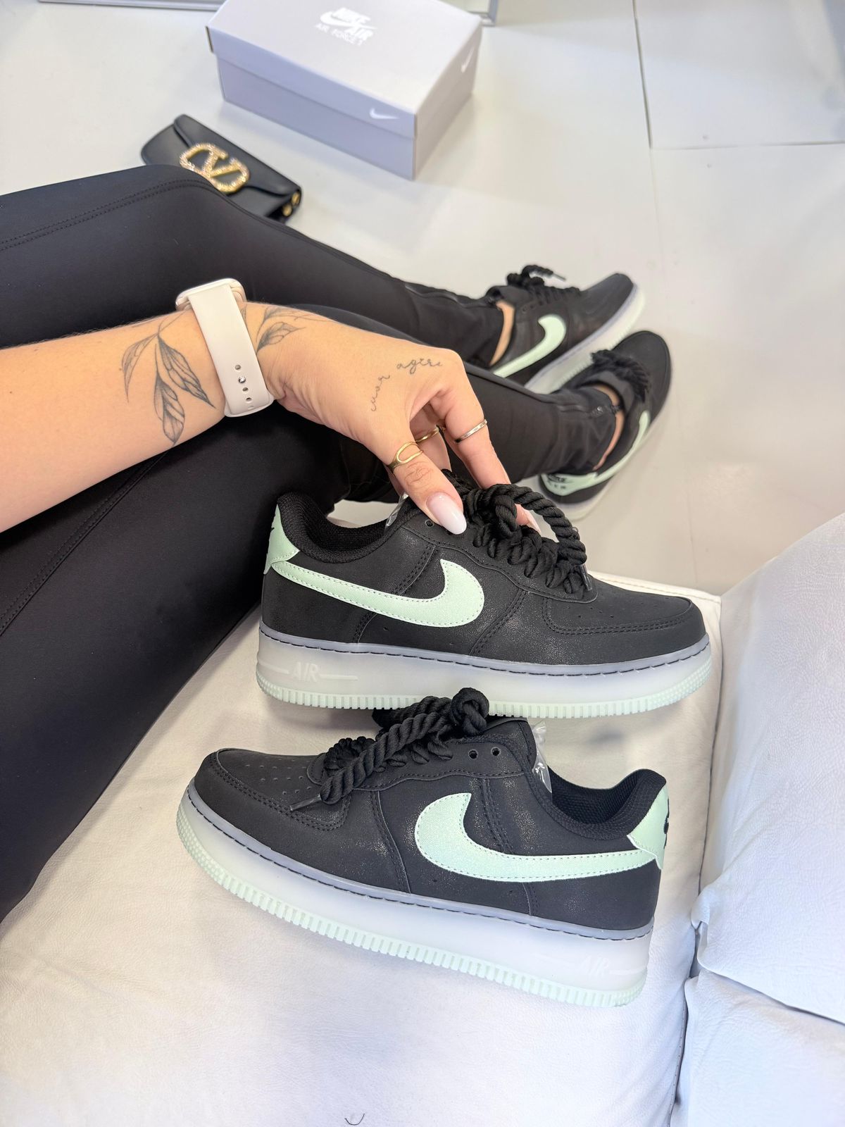 Nike Air Force Prime - Preto/Menta