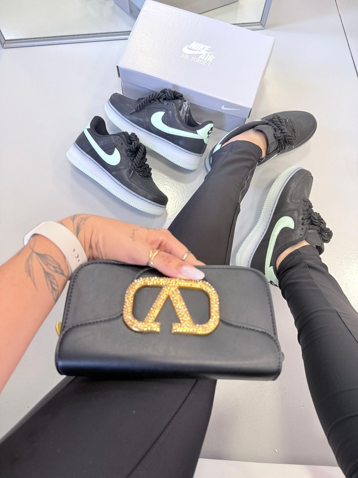 Nike Air Force Prime - Preto/Menta