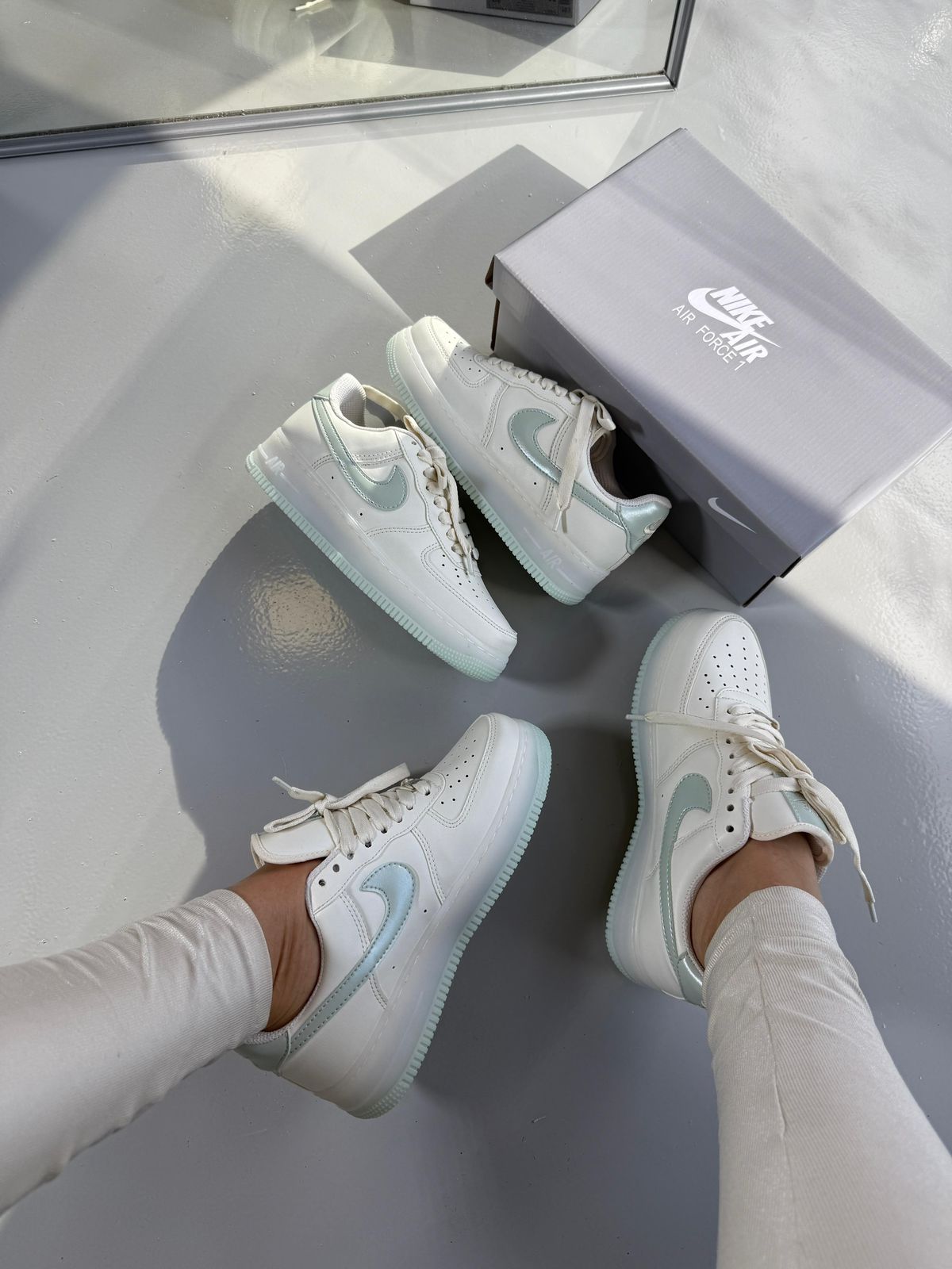 Nike Air Force Prime - Off White/Verde Metálico