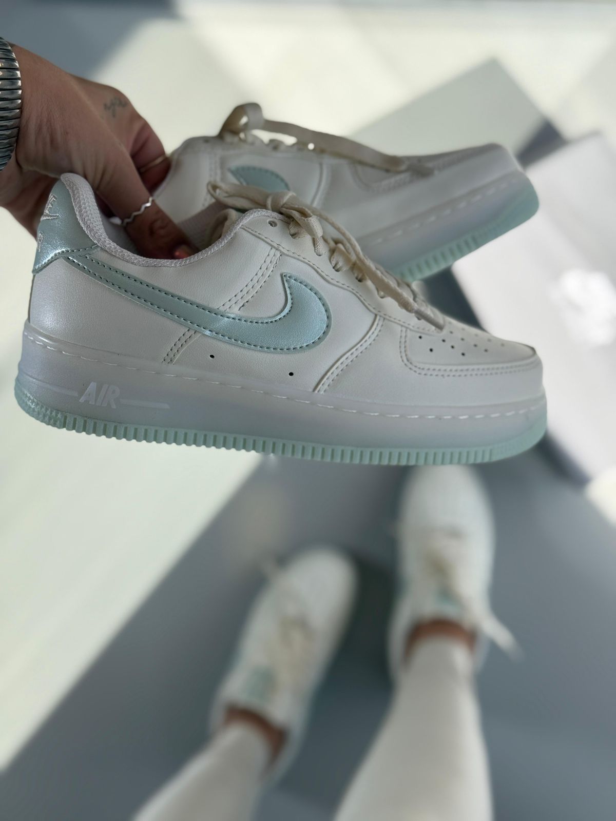 Nike Air Force Prime - Off White/Verde Metálico