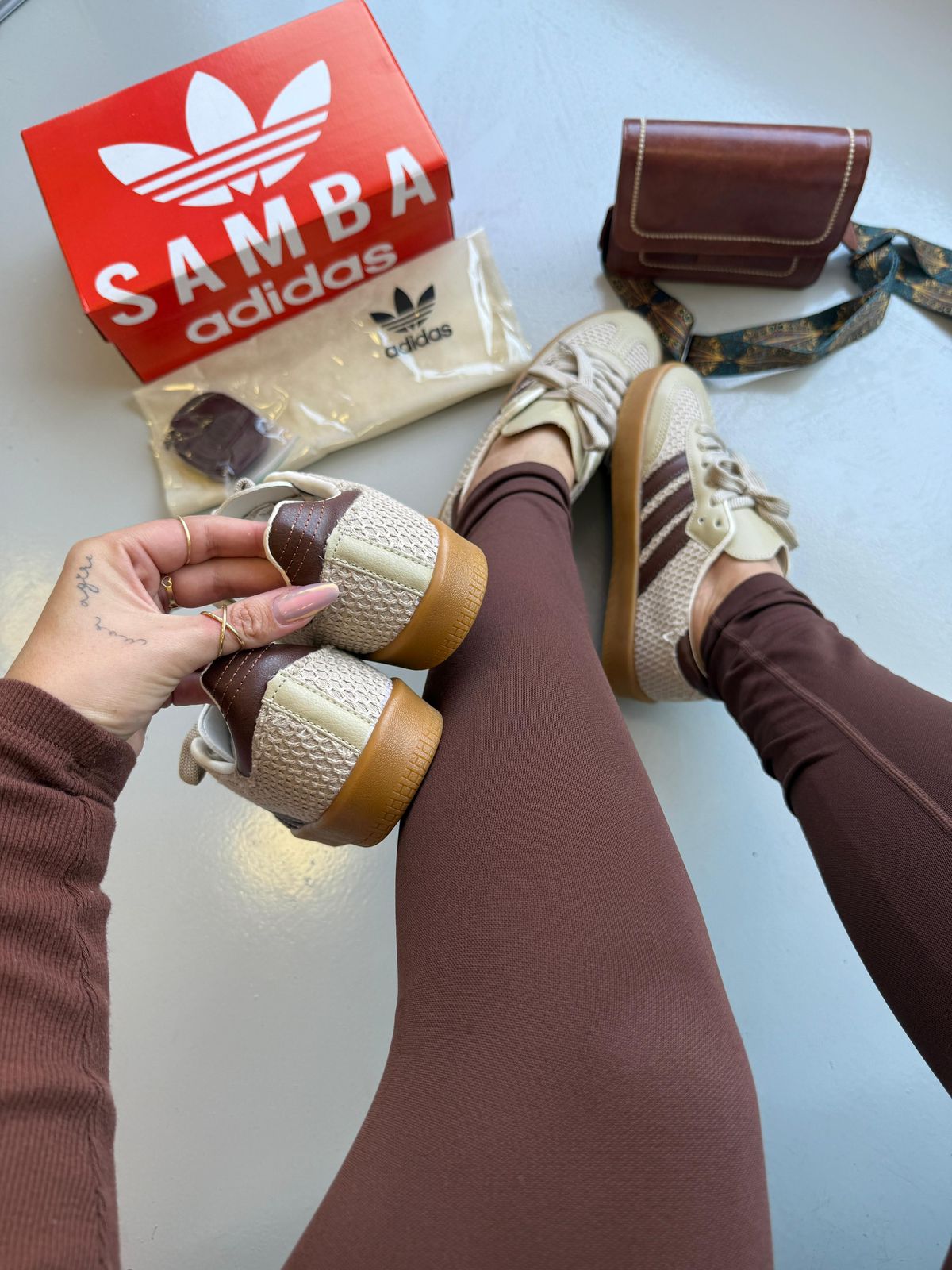 Adidas Sambae Tricô - Terra/Champanhe