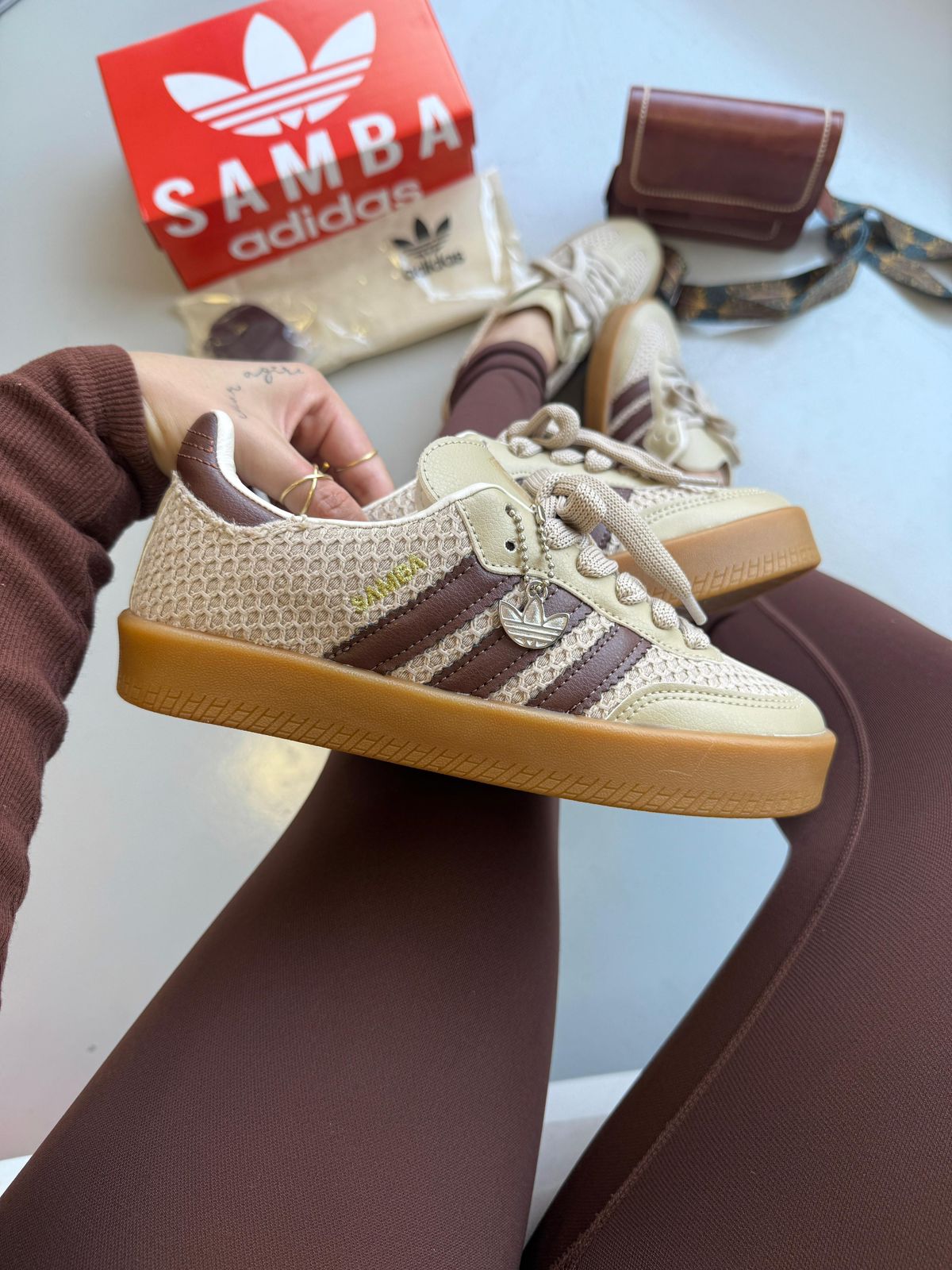 Adidas Sambae Tricô - Terra/Champanhe