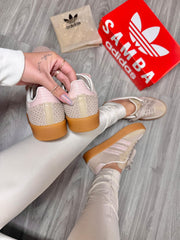 Adidas Sambae Tricô - Rosa Bebê/Champanhe