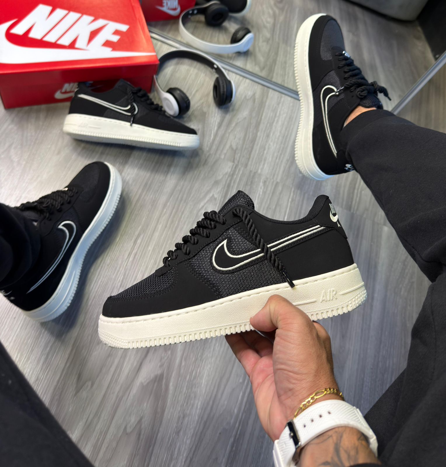Nike Air Force GS Prime - Preto/Branco