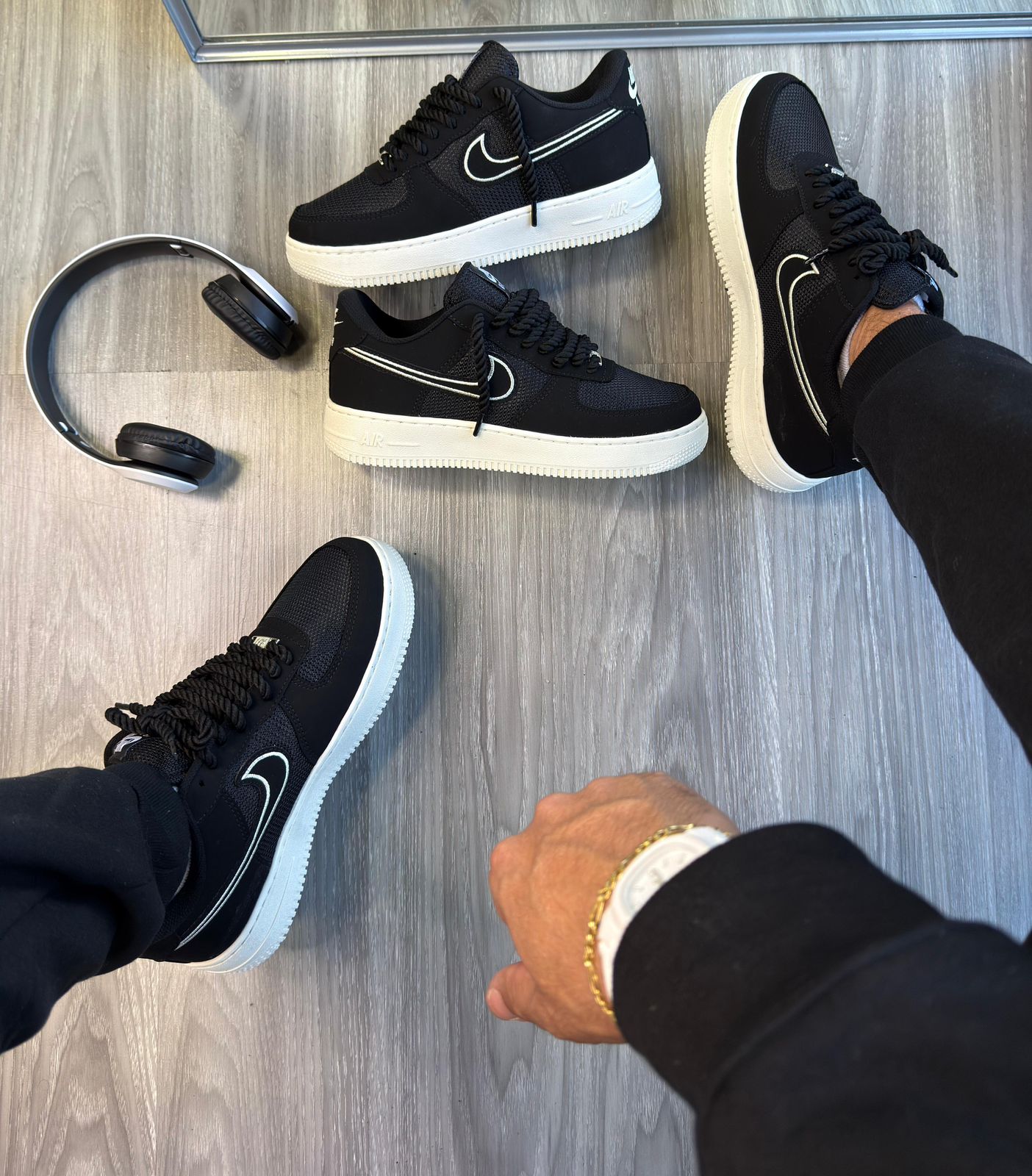 Nike Air Force GS Prime - Preto/Branco