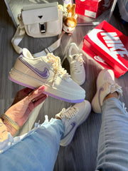 Nike Air Force GS Prime - Off White/Lilás