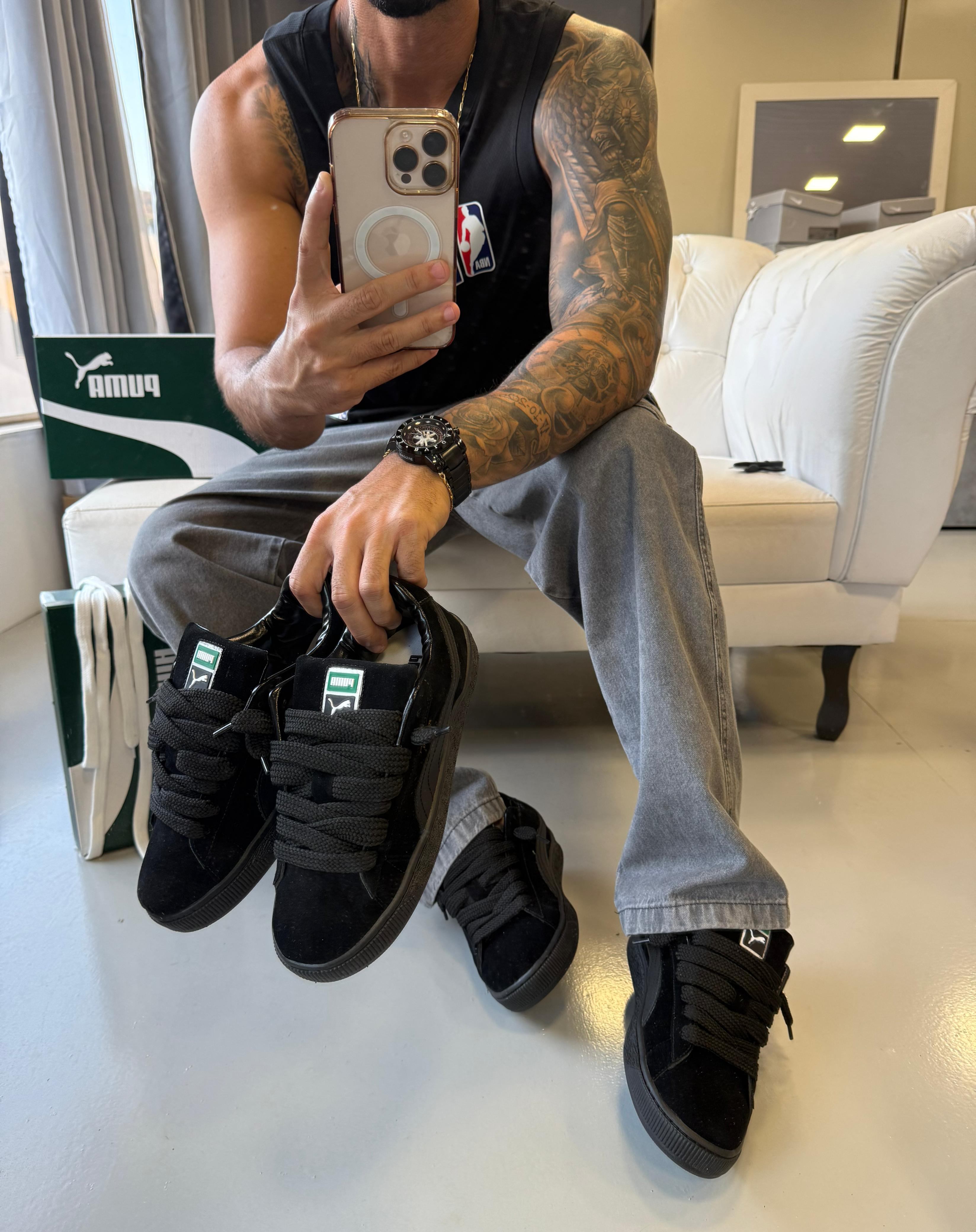 Puma Suede XL - Preto/Preto