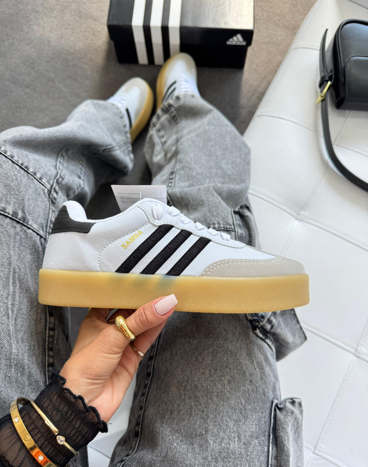 Adidas Sambae - Branco/Preto