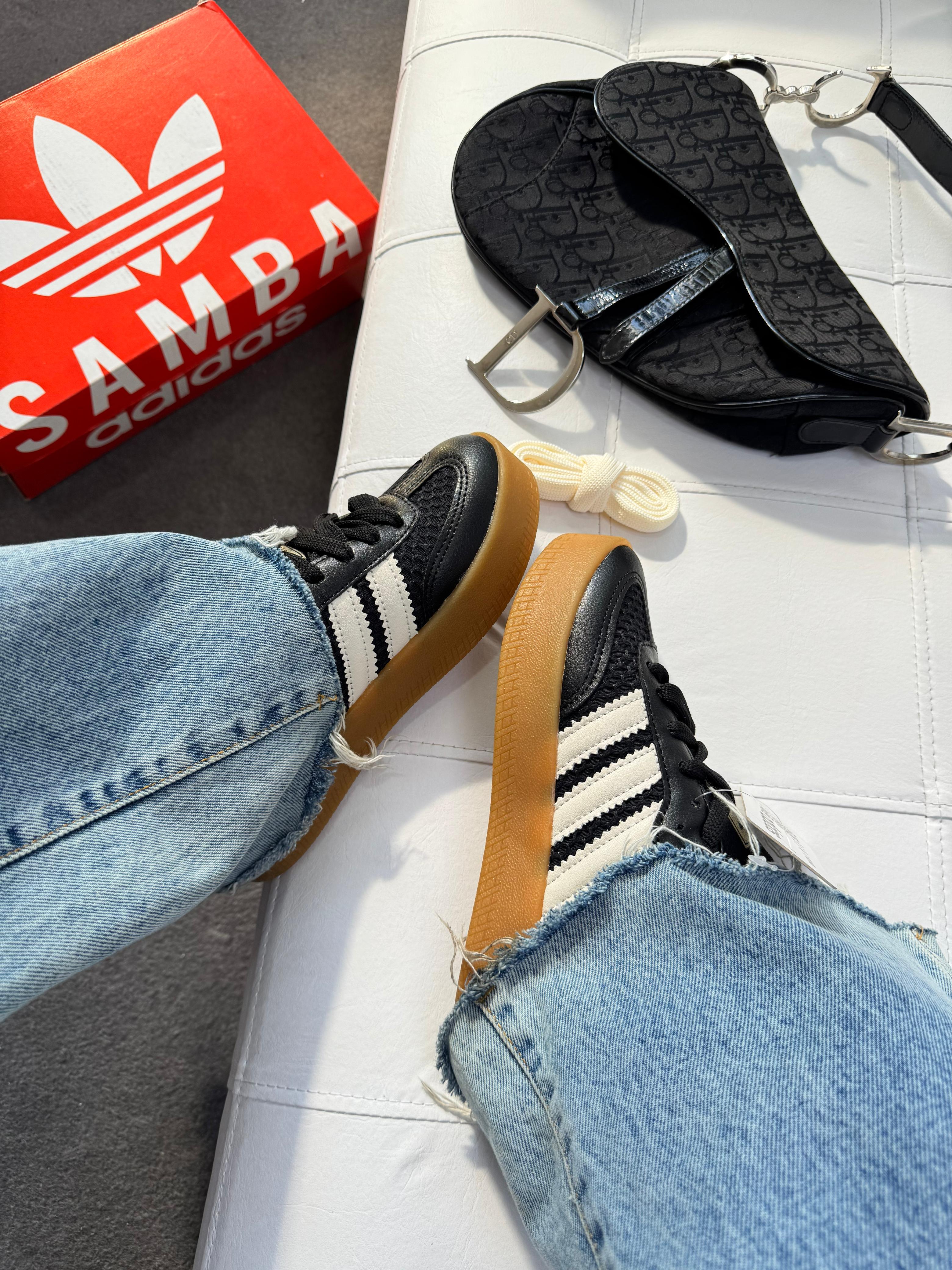 Adidas Sambae Tricô - Preto/Off White