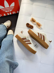 Adidas Sambae Tricô - Off White/Caramelo
