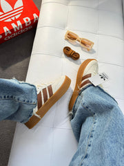 Adidas Sambae Tricô - Off White/Caramelo