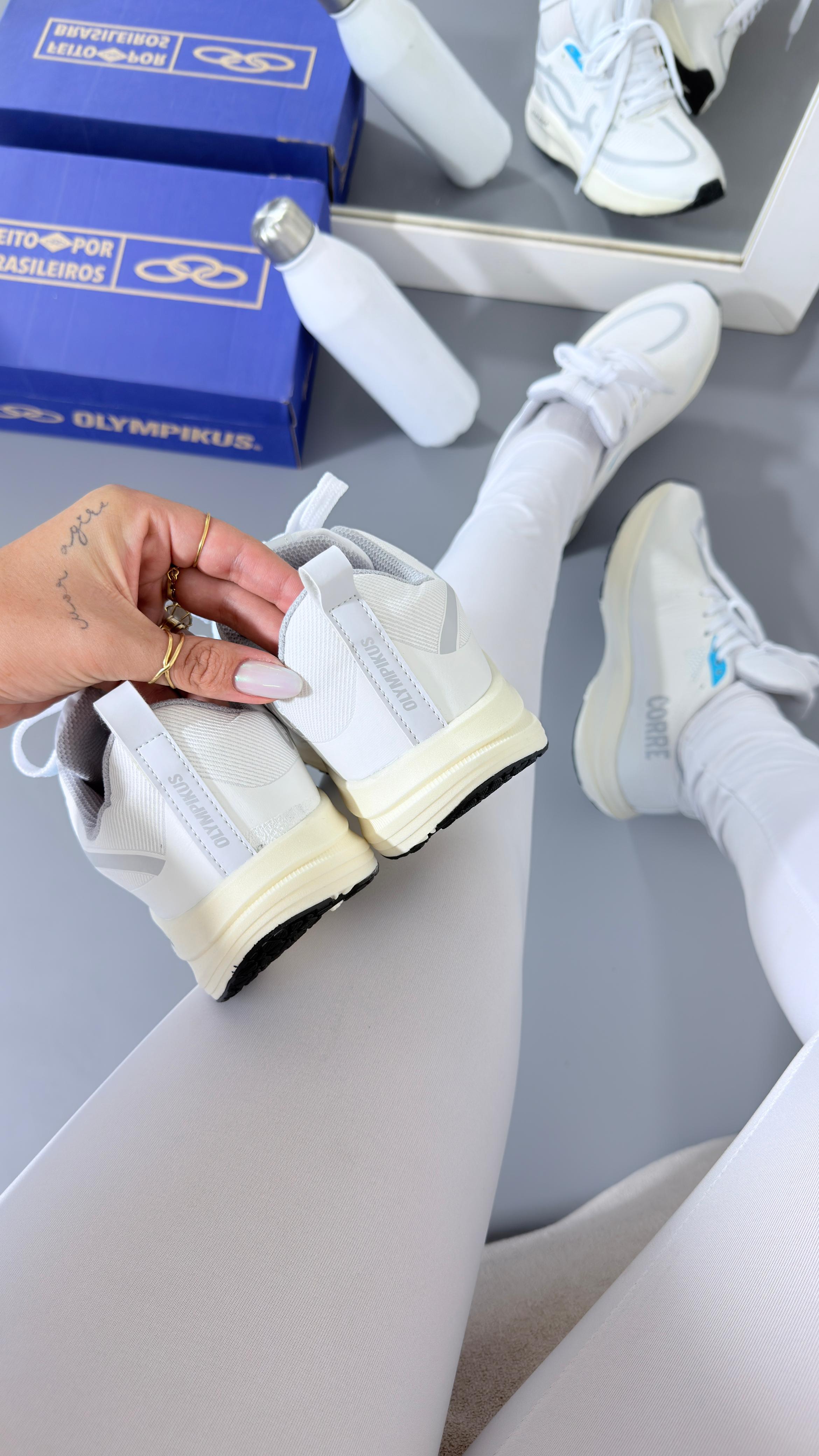 Olympikus Corre 2.0 - Branco/Cinza
