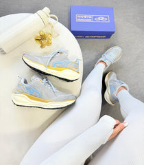 Olympikus Pride - Cinza/Dourado/Azul Bebê