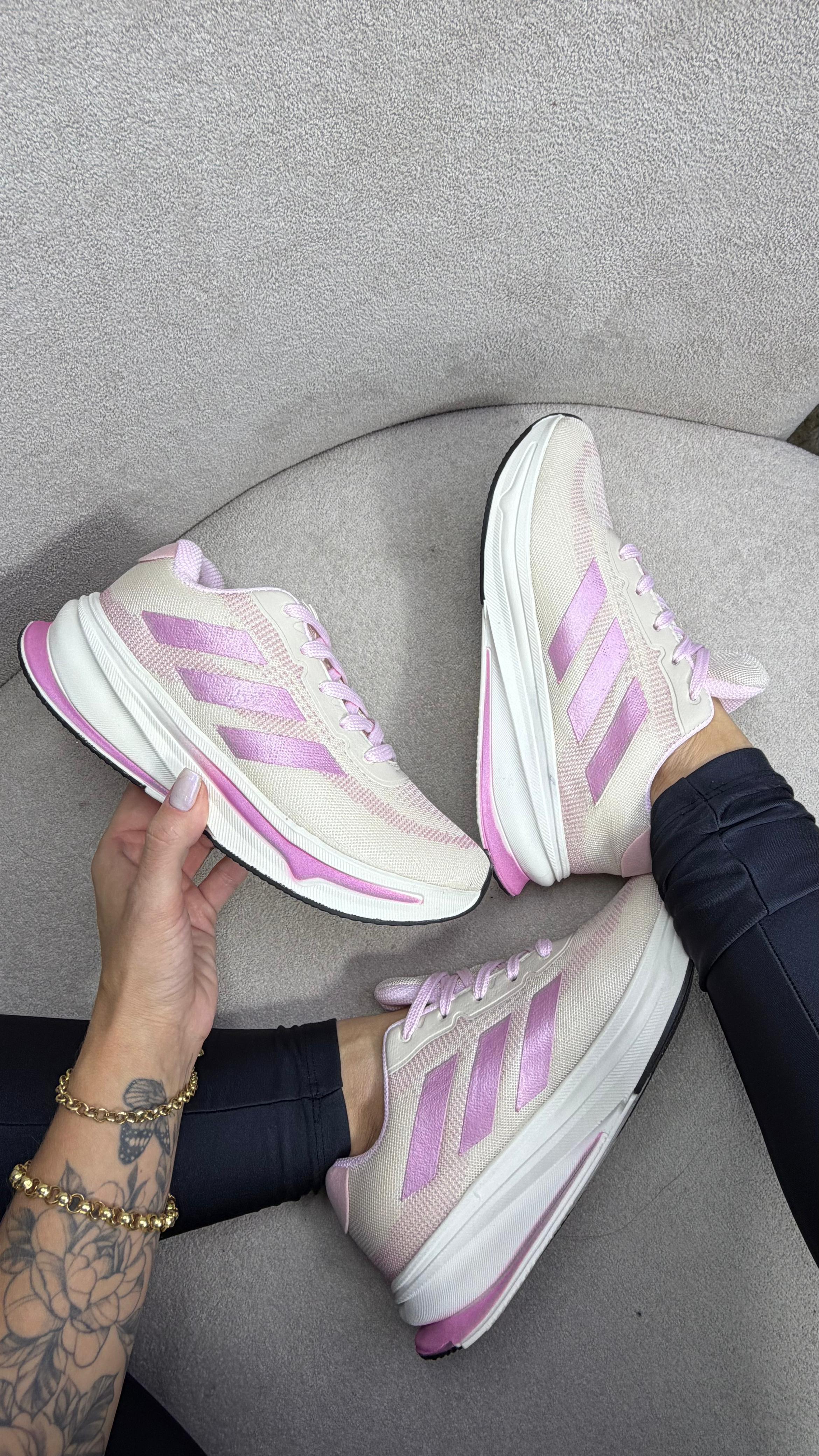 Adidas Supernova Rise Running - Off White/Rosa Metálico